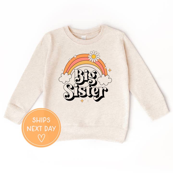 Big Sister Toddler Sweatshirt - Pregnancy Announcement for wholesale by Nunu's Studio