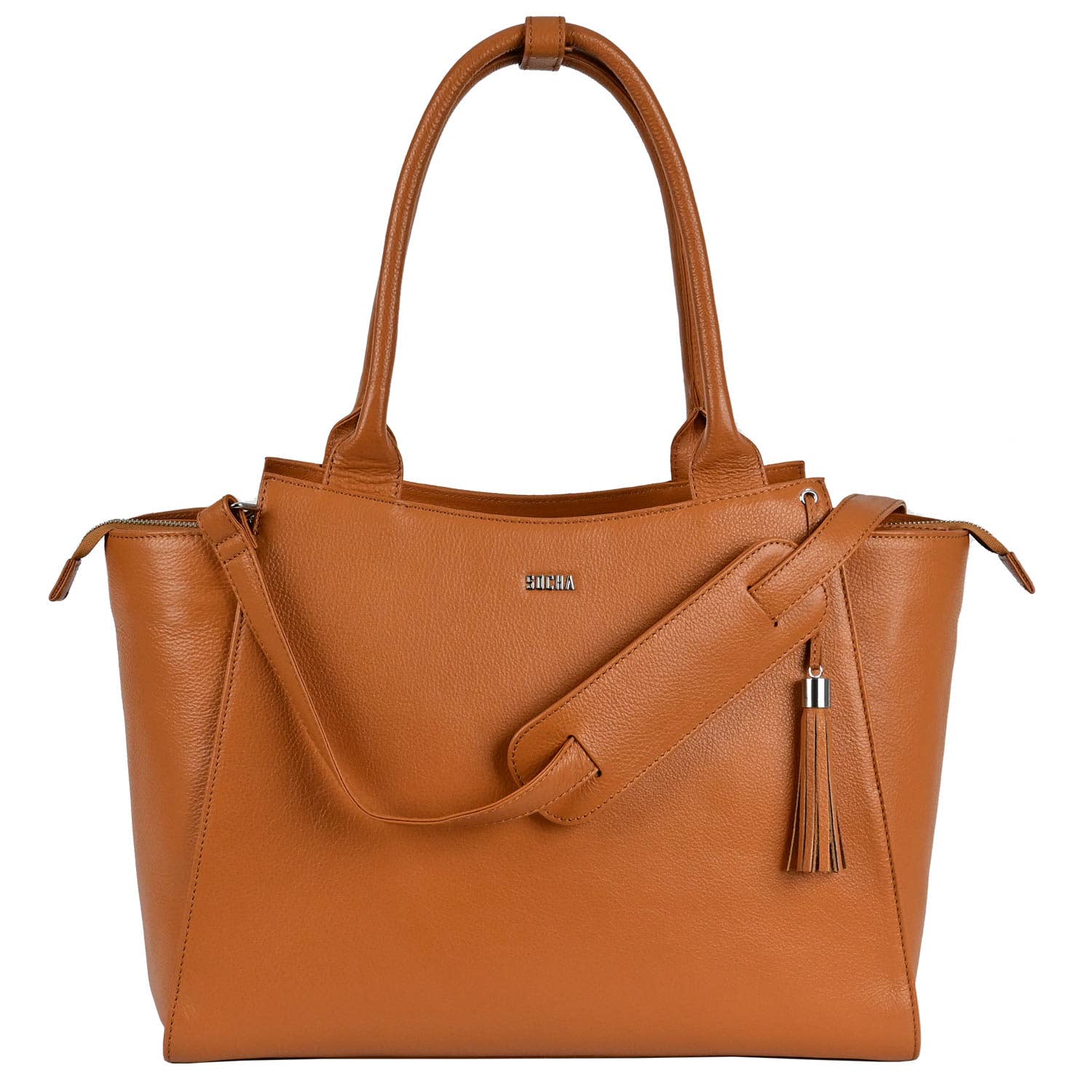 Socha - Wholesale Laptop Bag - Women's - laptop bag/business bag leather - caddy cognac 17 inch3