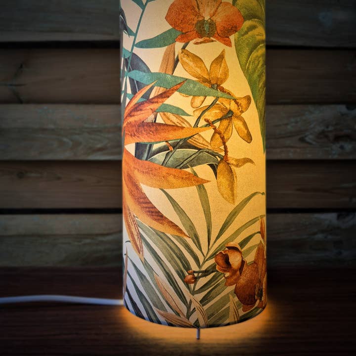 MIV Création Fleurie - Wholesale Accent/Desk Lamp - Tropical Print 2 Ambient Tube Lamp3