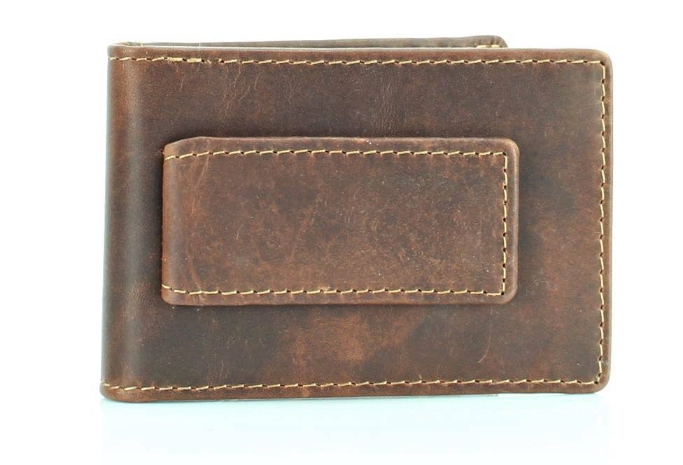 Leather Impressions Inc – wholesale Sedelklämma - Unisex – American Bison Bifold Money Clip kortfodral 80348
