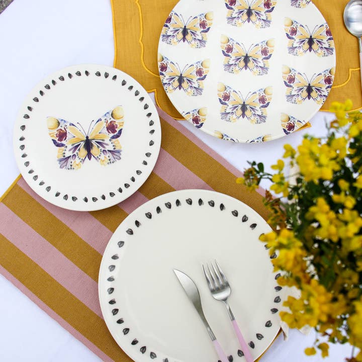 Pó de Barro - Wholesale Dinner Plate - Dinner Plate Hearts Butterfly Effect2