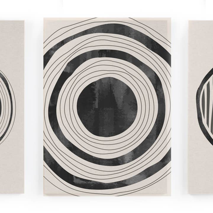 Really Nice Things - Wholesale Blank canvas - Set of 3 canvases 60x40 abstract circles5