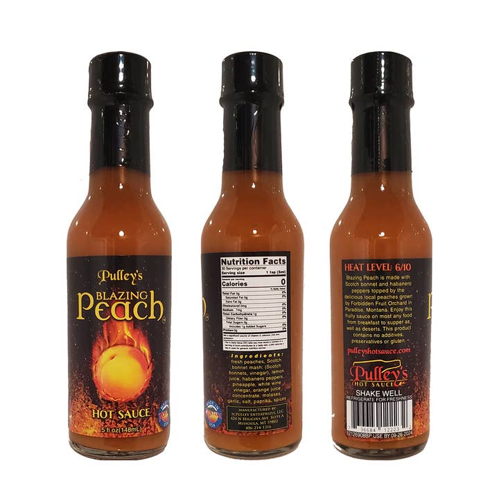 Pulley's Hot Sauce - Wholesale Hot Sauce - Blazing Peach1