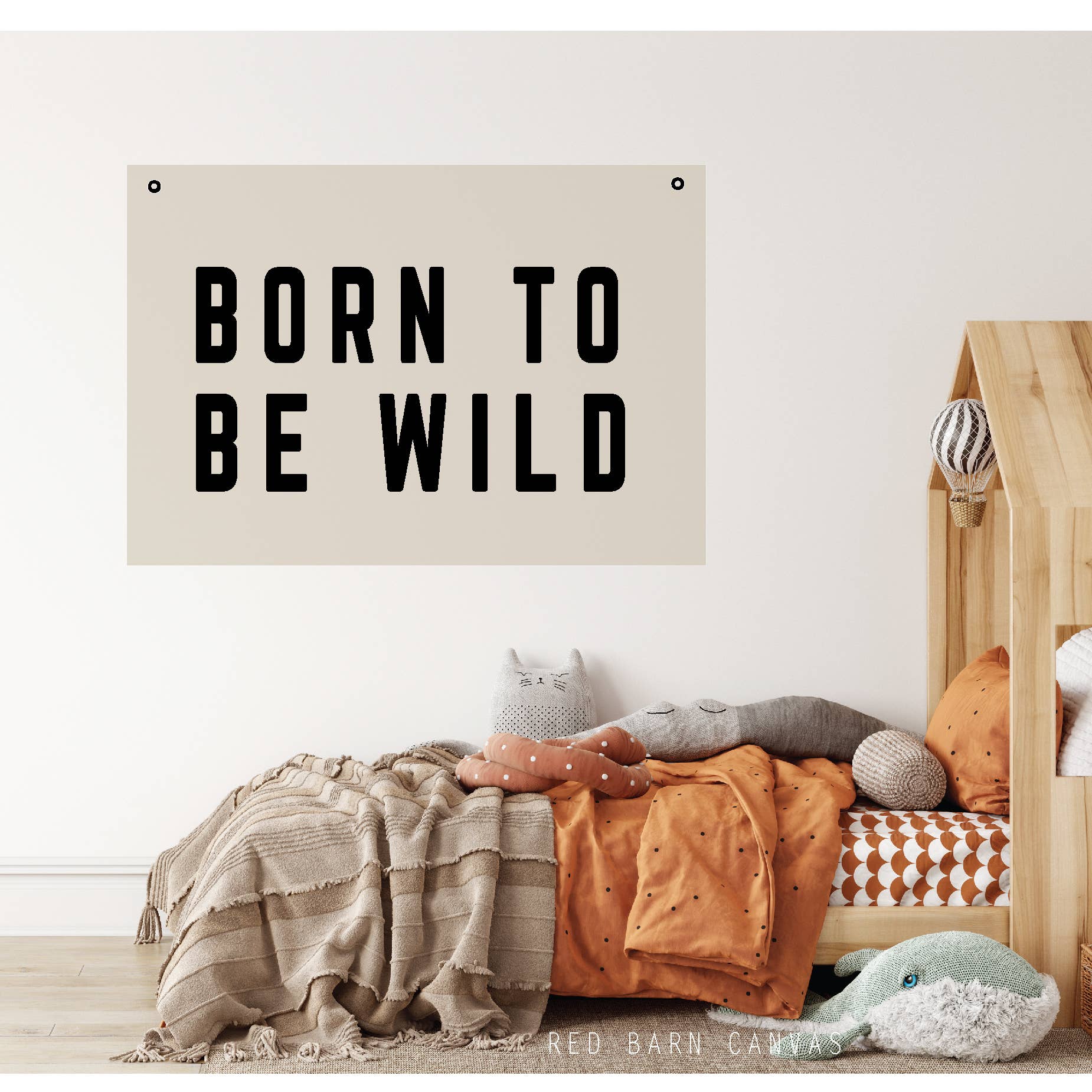 Red Barn Canvas - Wholesale Sign - Born To Be Wild1