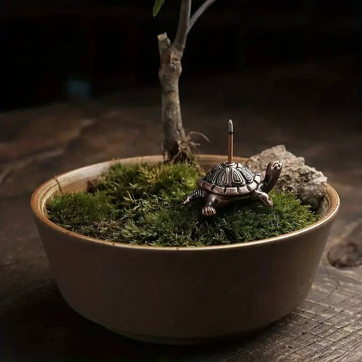 Magnifique Hearts - Wholesale Incense Holder - Turtle Mini Incense Holder Bronze/Copper Unique Piece