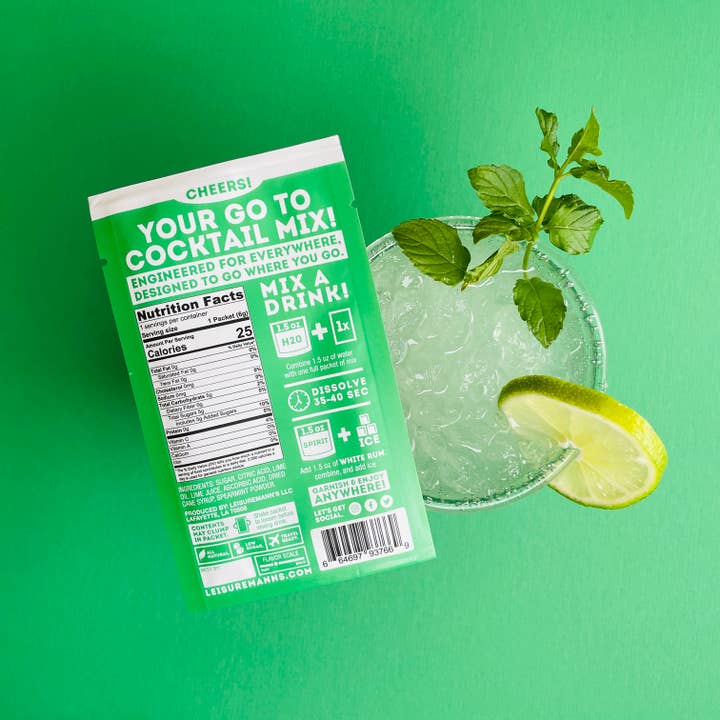 Leisuremann's Cocktail Mixes – wholesale Cocktail mix/syrup – Mojito Single Serve Cocktail Mixer2