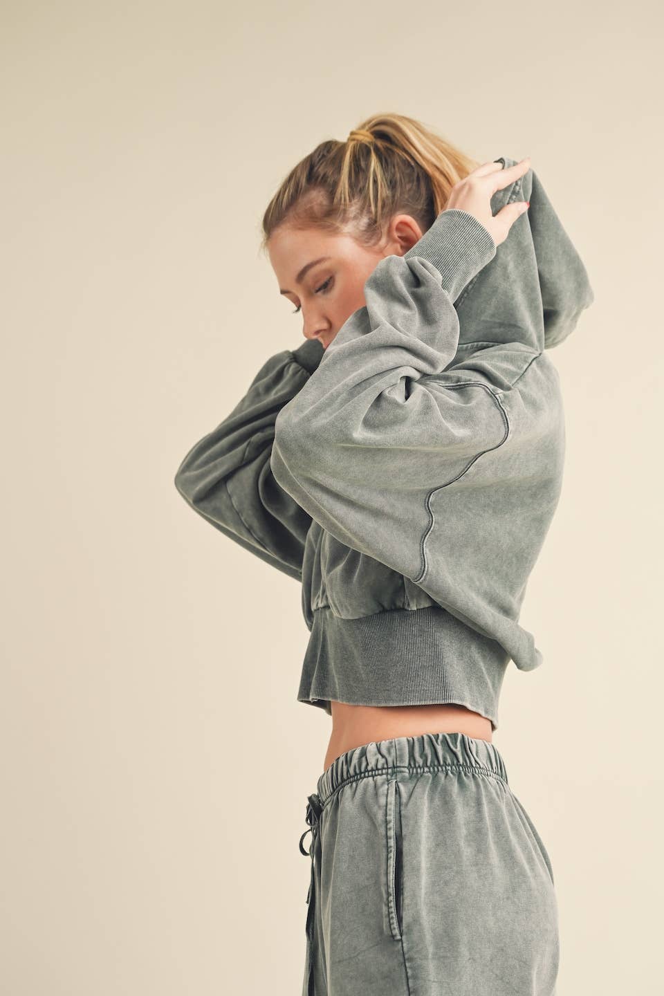 KIMBERLY C - Wholesale Hoodie - Women's - Mineral Wash Zip-Up Hoodie7