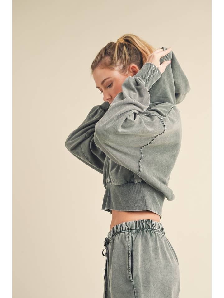 KIMBERLY C - Wholesale Hoodie – Women's - Mineral Wash Zip-Up Hoodie7