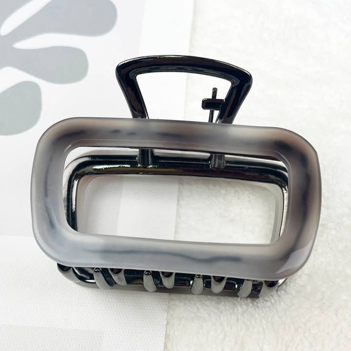 Fermaglio per capelli piccolo quadrato in metallo acetato per la vendita all'ingrosso da parte di TheDivaSoap