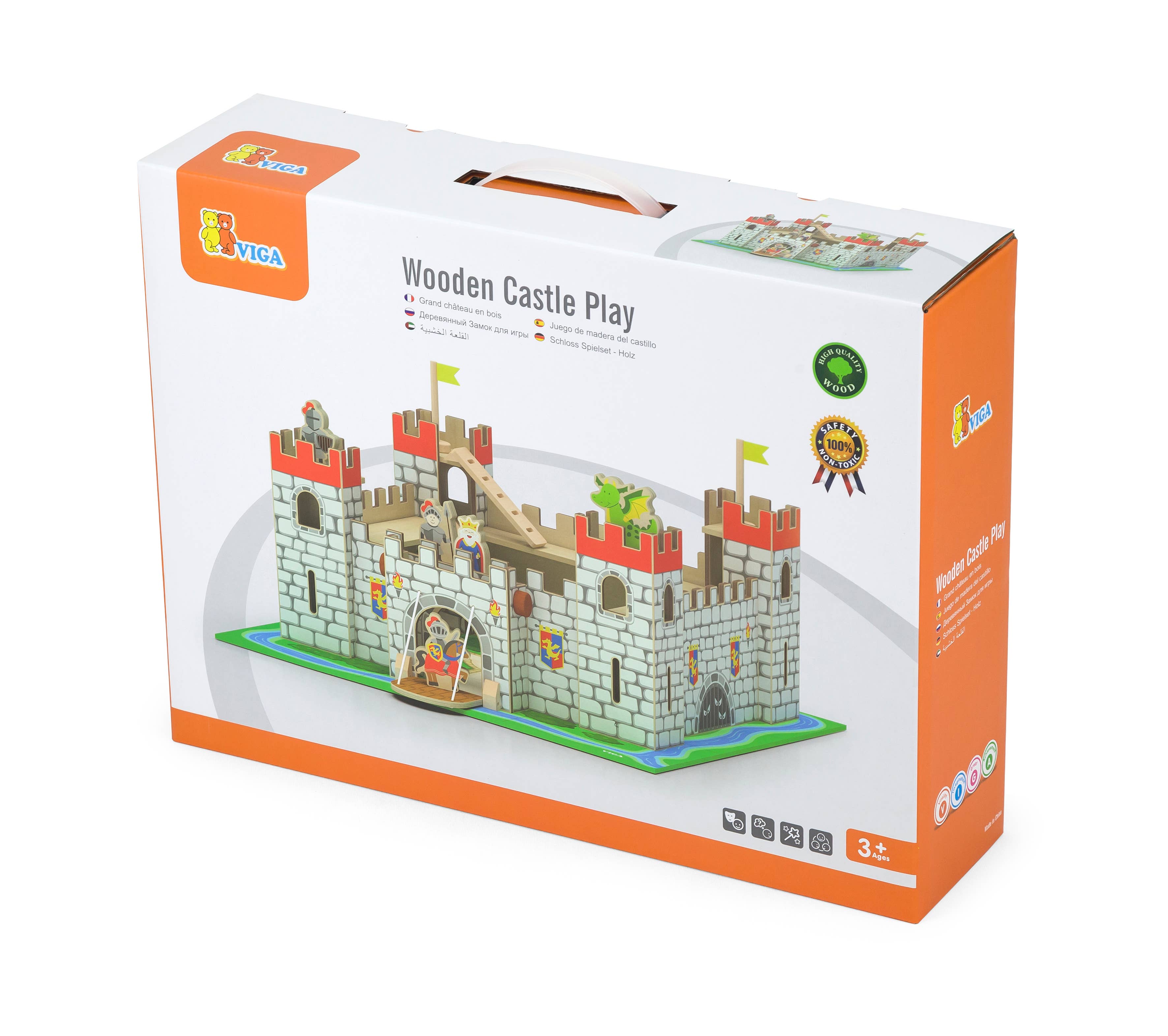 Trade Toys Limited - Venta al por mayor Juguete de madera - Niños - Set de juego Viga Wooden Castle9