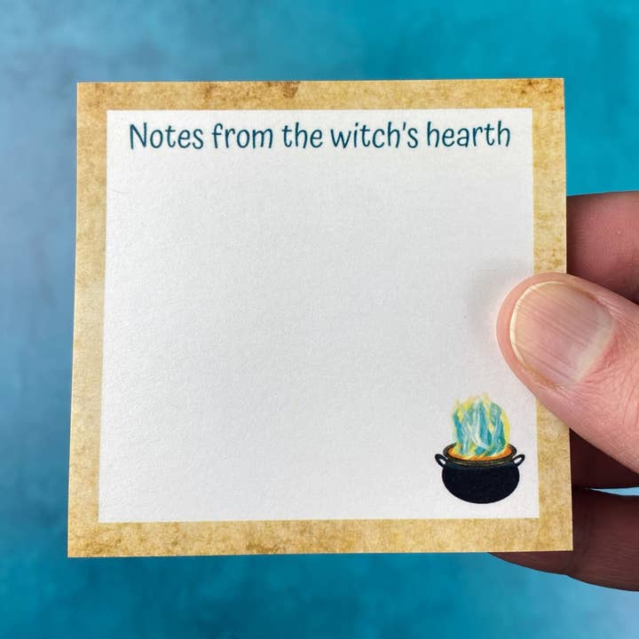 Notes from the Witch's Hearth = Cauldron Sticky Note Pad for wholesale by Lootbug Lab
