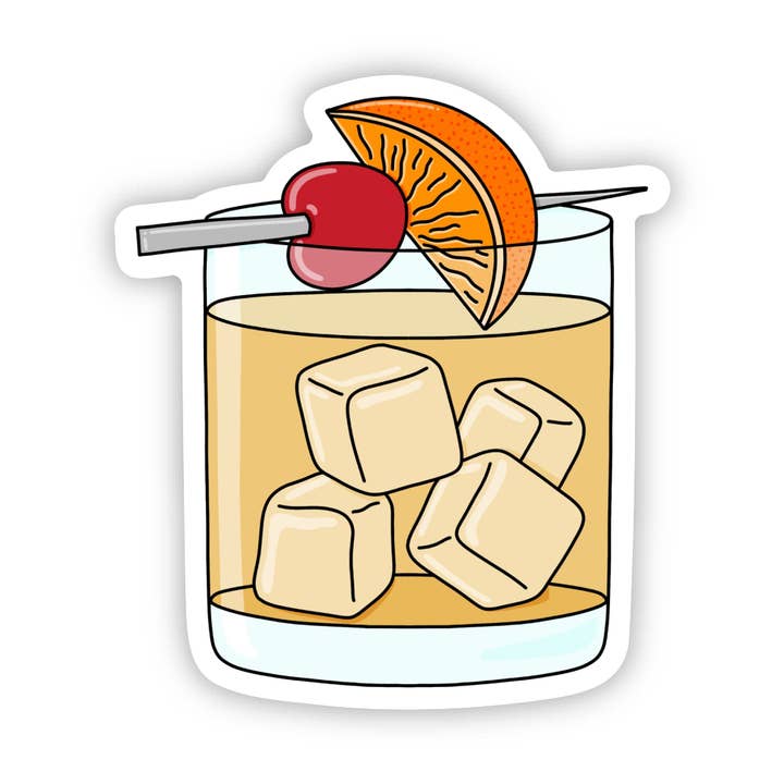 Big Moods - Wholesale Sticker - Whiskey Sour Cocktail Sticker