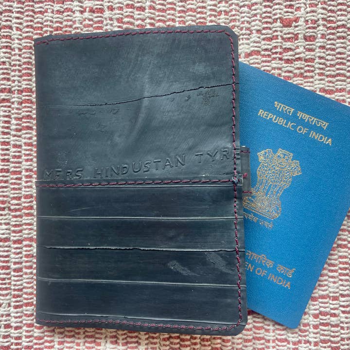 Green Frog India – wholesale Passport case – Unisex – Upcycled Innertube Passport and Travel Wallet1