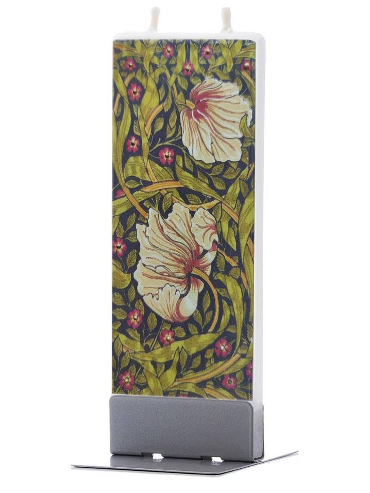 Flat hand-crafted Candle - William Morris - Pimpernel 2 for wholesale by Flatyz EU
