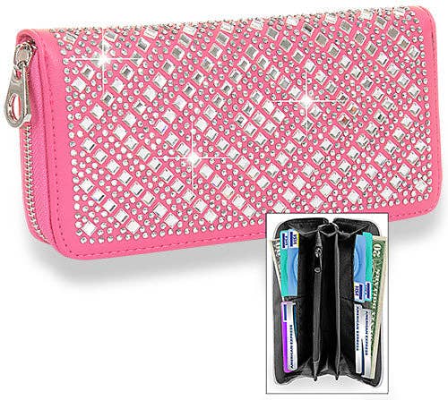 Handbag Express – wholesale Wallet – Women's – Unique Rhinestone Design Accordion Wallet11