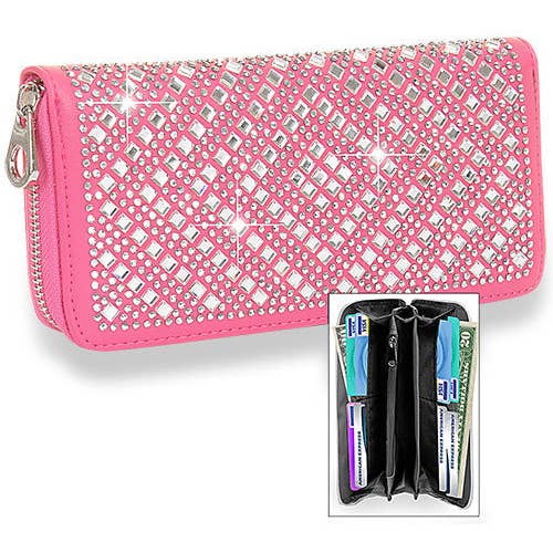 Handbag Express – wholesale Wallet – Women's – Unique Rhinestone Design Accordion Wallet11