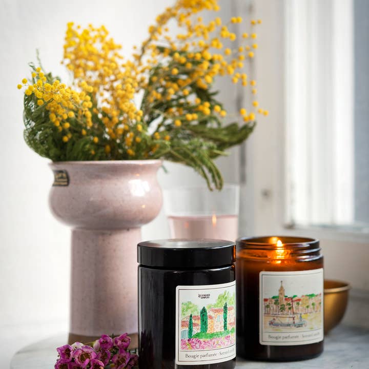 Les Choses Simples - Wholesale Jar/Filled Candle - Medium Scented Soy-Wax Candle "La Mer" (Amber)