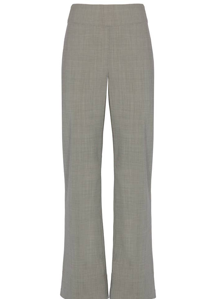 Raka byxor i salviagrön ull med liten slits vid ankeln för wholesale av Eyelet Milano