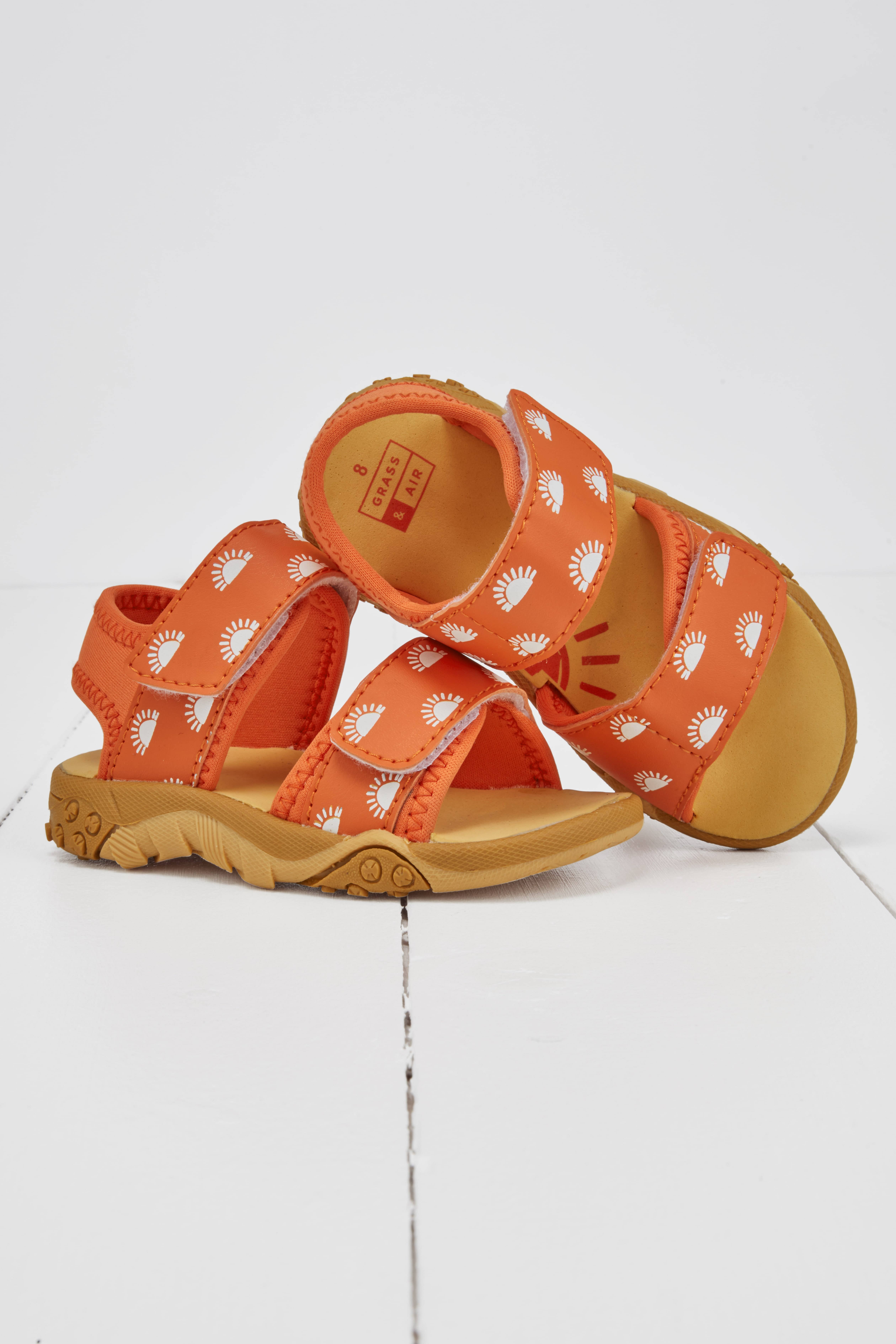 Grass & Air - Wholesale Sandals - Kids - Grass & Air Kids Orange Colour-Changing Sandals3
