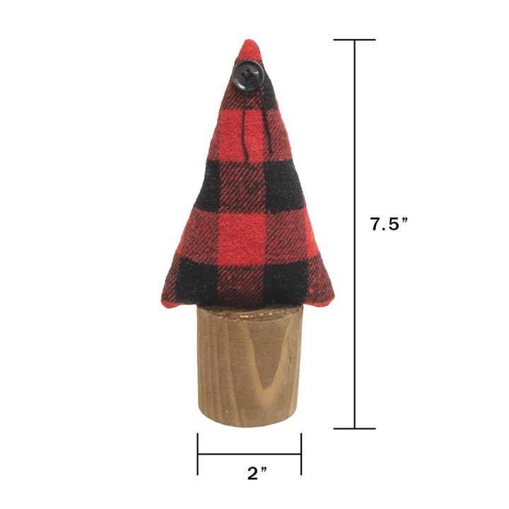 The Hearthside Collection – Großhandel Weihnachtsschmuck – Buffalo Check Weihnachtsbaum auf Stumpf, 7,5"1