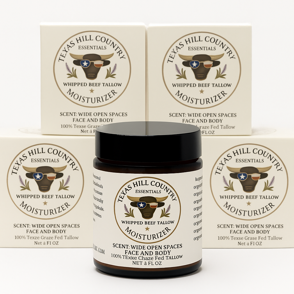 Texas Hill Country Essentials - Wholesale Body Cream/Lotion - Wide Open Spaces- Whipped Beef Tallow Moisturizer2