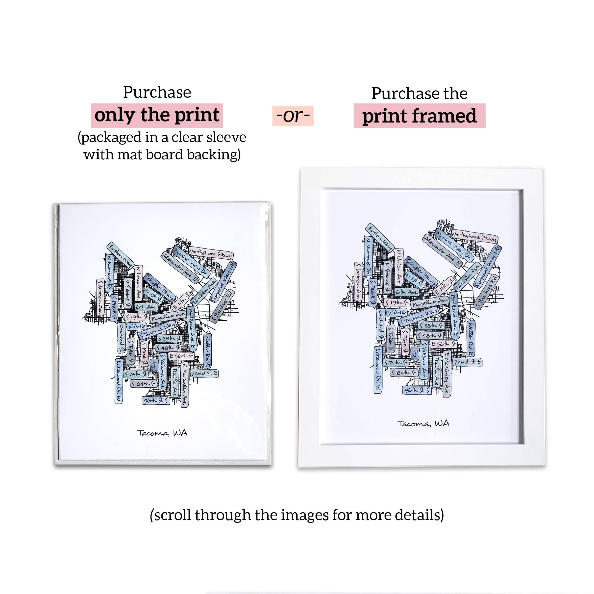 Sparks House Co. - Wholesale Art Print - Altadena California street map print, street names poster5