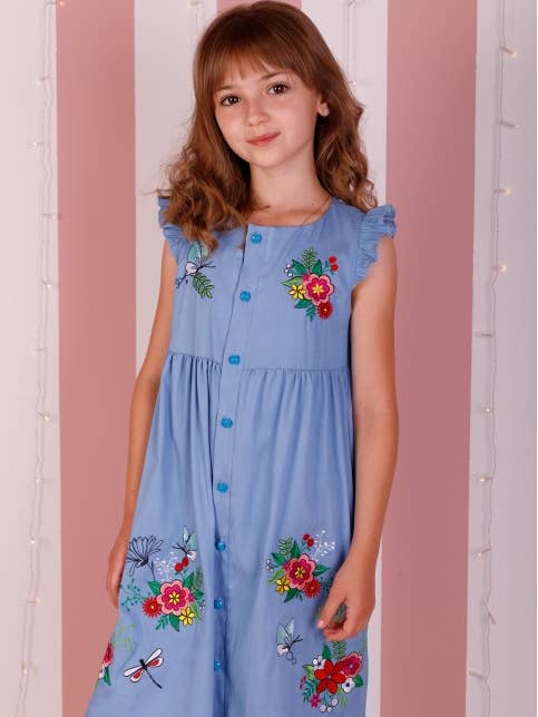 Girl's Embroidered Dress Mommy Sunny for wholesale by Galychanka