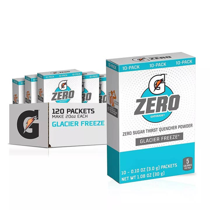 GATORADE ZERO THIRST QUENCH POWDER STICK 10PK GLACIER FREEZE for wholesale by L&F Universal Goods