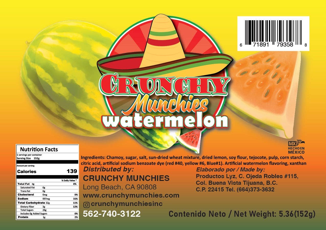 crunchy munchies - Wholesale Chips - Crunchy Munchies Michelada Watermelon Flavor1