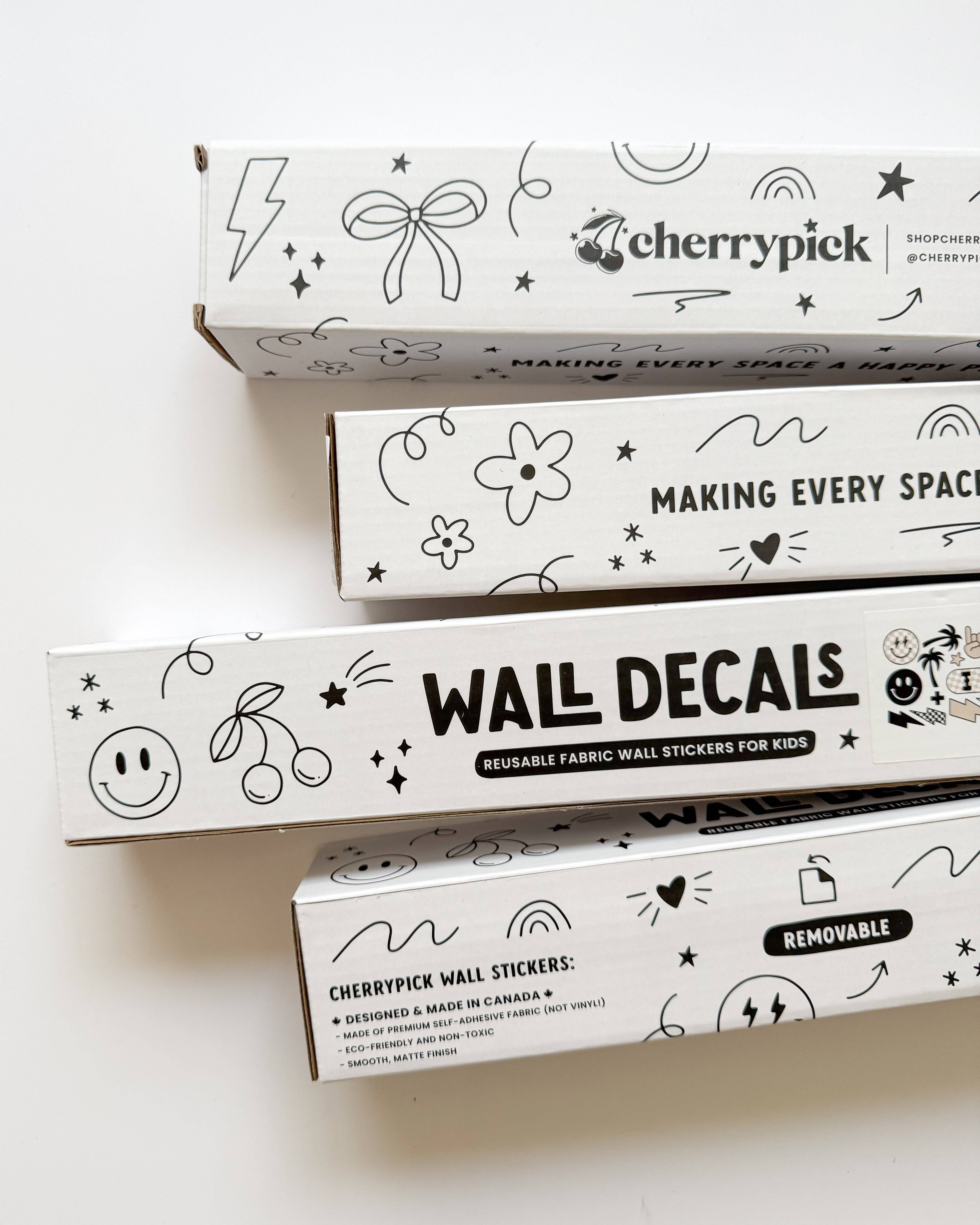 Cherrypick – Decalque de janela/parede por atacado – Autocolantes de Tecido para Parede - Corações de Afirmação (Tons Suaves)5