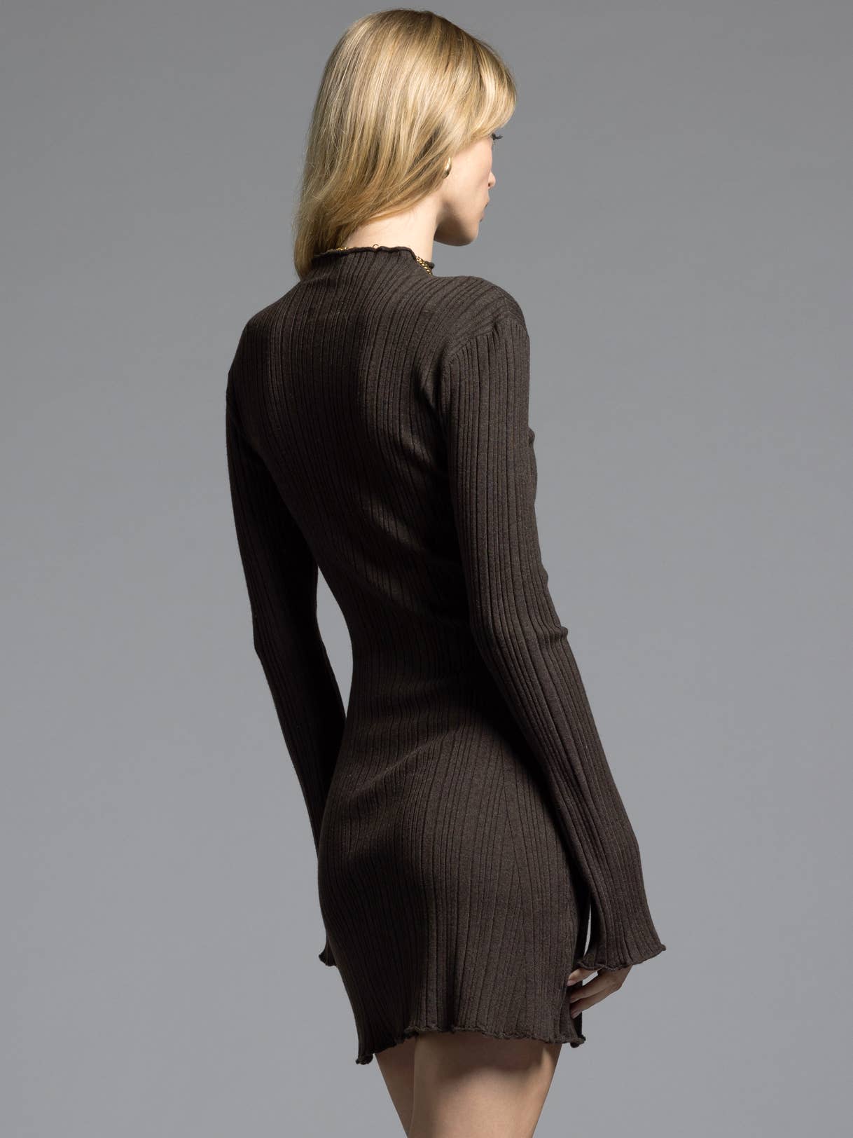 Weekend Los Angeles - Wholesale Dress - Women's - Mock Neck Ribbed Dress - MIRREN DRESS9