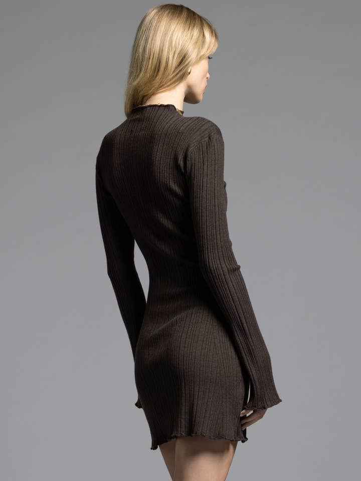 Weekend Los Angeles - Wholesale Dress - Women's - Mock Neck Ribbed Dress - MIRREN DRESS9