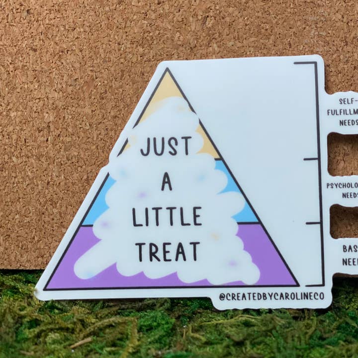 Just a Little Treat Vinyl Sticker for wholesale by Created By Caroline Co