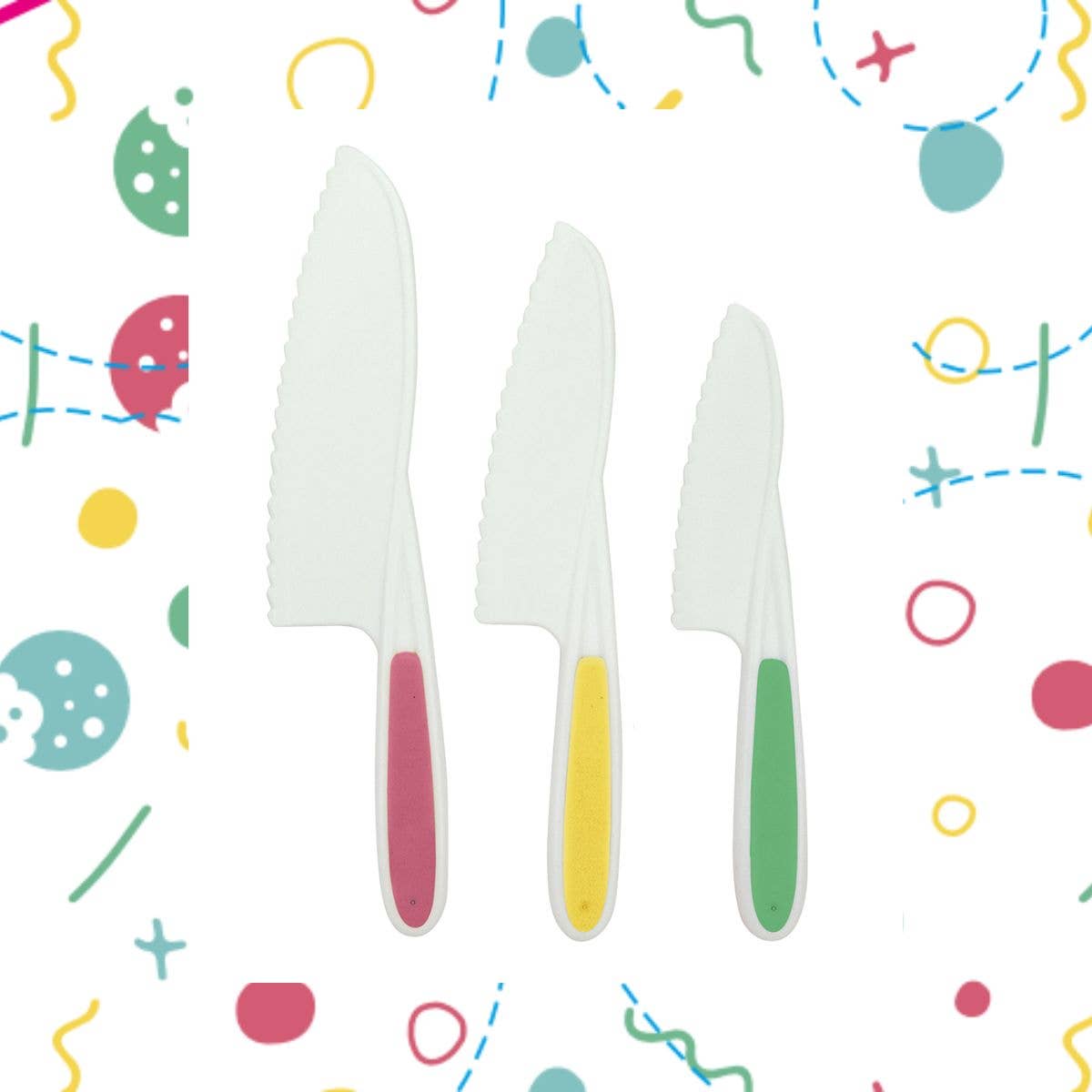 Fackelmann - Wholesale Knife Set - 3 Fackelmann Mini Monster children's kitchen knives1