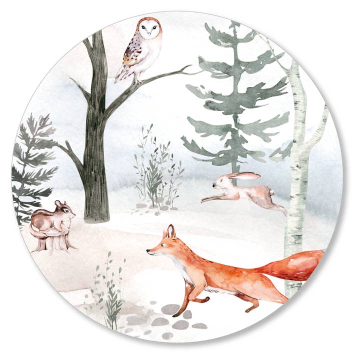 Wall Circle Animals in the Forest Fox for wholesale by Kleine Binky