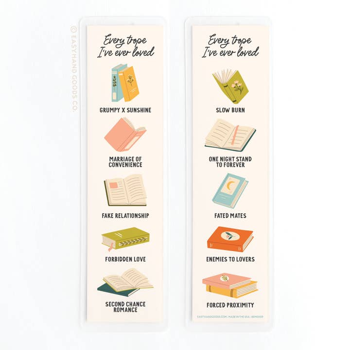 Every Trope I've Ever Loved Laminated Bookmark for wholesale by Easyhand Goods – formerly Onderkast