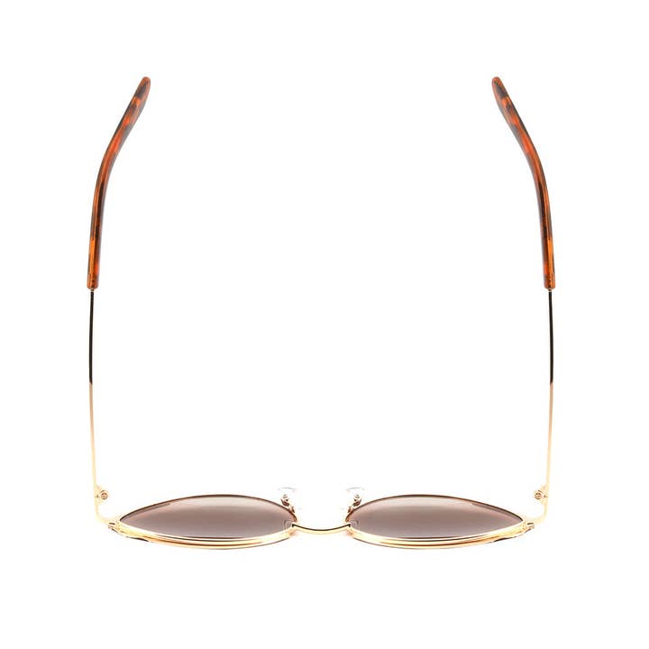Ryan Simkhai Eyeshop - Wholesale Sunglasses - Women's - LOTUS | Gold / Brown Frame / Tortoise Tips | Polarized Sunglasses