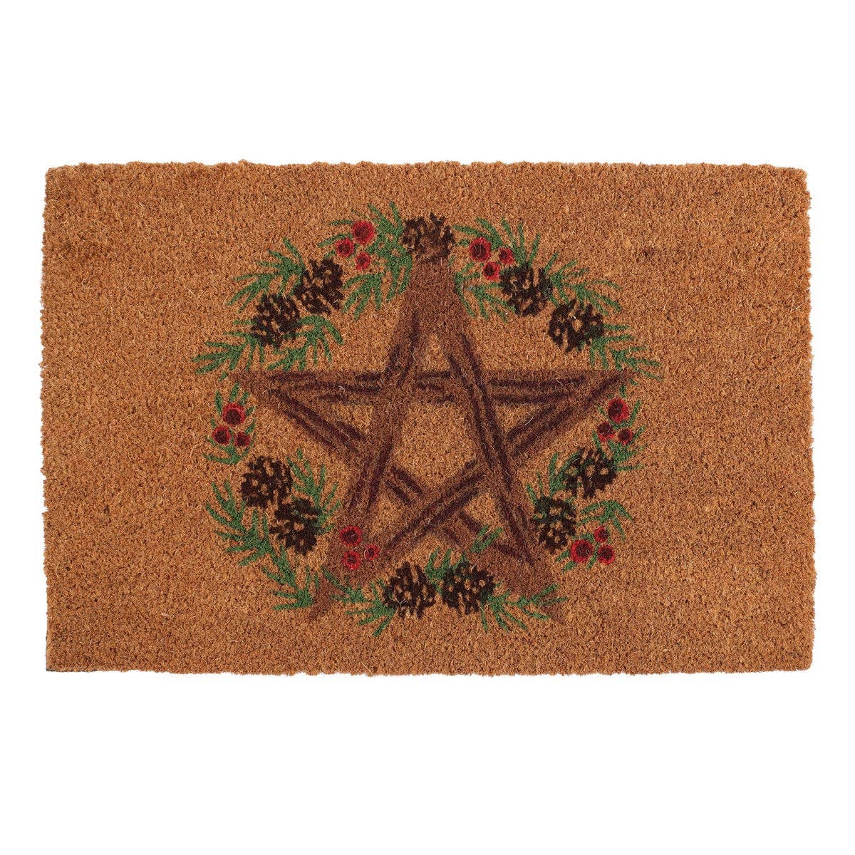 Something Different Wholesale - Wholesale Door Mat - Natural Winter Solstice Pentagram Doormat1