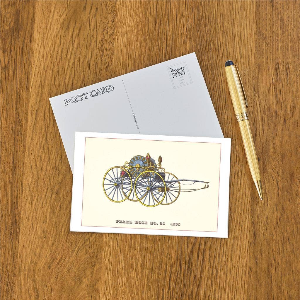 Found Image Press - Wholesale Postcard - Postcard FD-26 Pearl Hose Vintage Fire Wagon1
