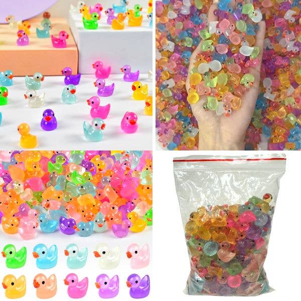 St. Louis Wholesale LLC - Wholesale Craft Supplies - The Duck - 120PC Clear Colored Mini Ducks - Get In The Craze