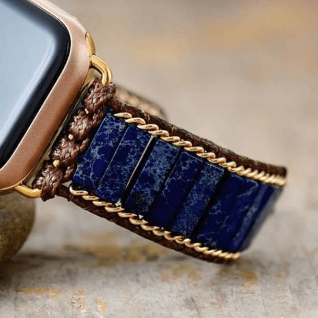 Free Spirit Shop - Wholesale Watch Band/Strap - Women's - Dark Blue Apple Watch Band, Trendy Beaded Watch Strap0