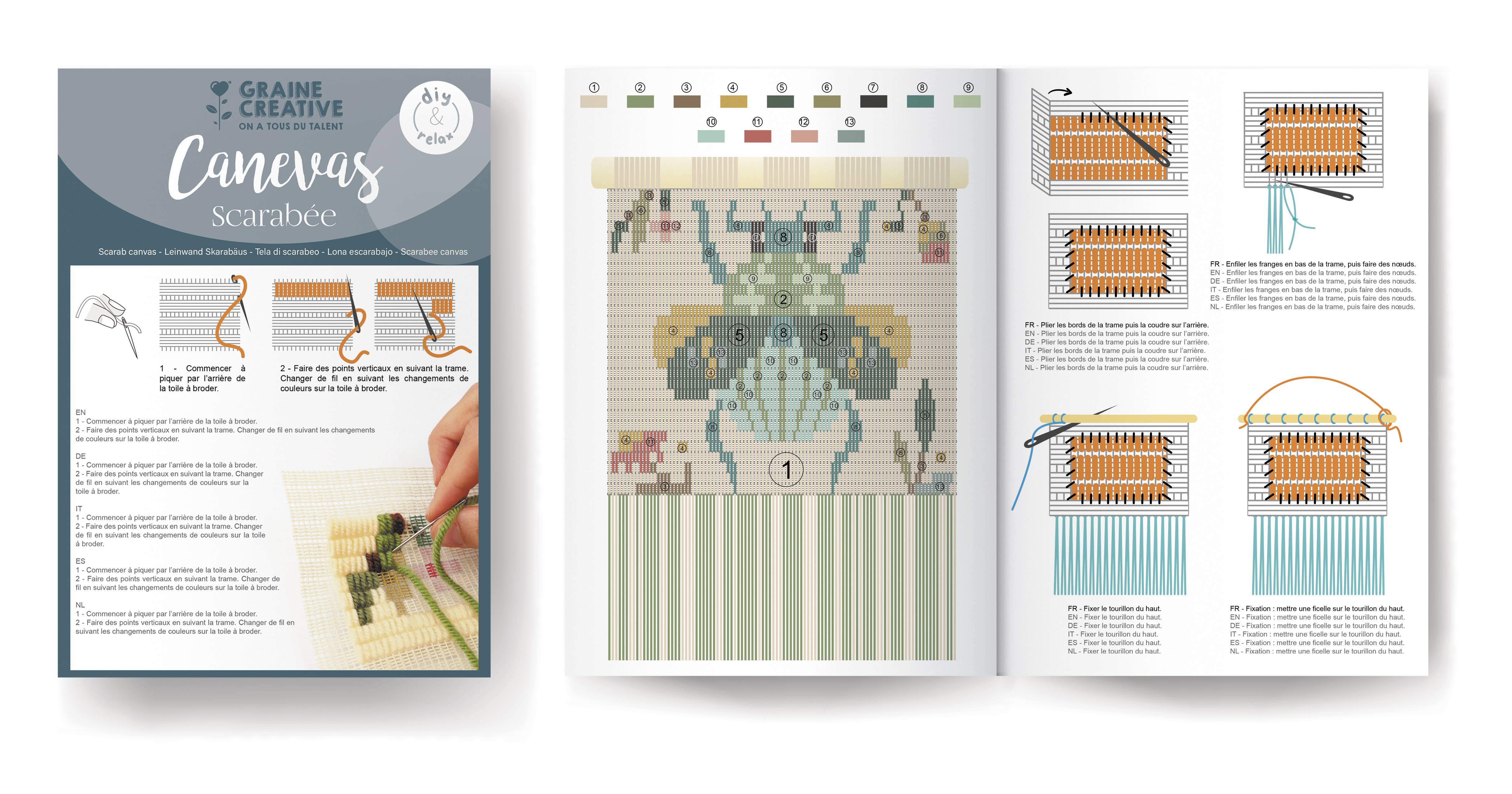 Graine Créative - Venta al por mayor Kit de manualidades - Kit de lienzo escarabajo9