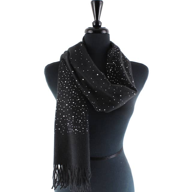 Pretty Persuasions - Wholesale Scarf - Women's - S23230 Mischa Rhinestones Embellishment Scarf