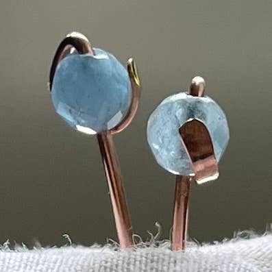 Aquamarine orb earrings for wholesale by Cinq
