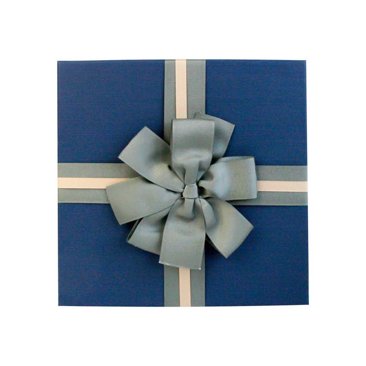 Emartbuy – wholesale Gift box – Elegant Cream/Blue Gift Box - Single (Sizes Available)