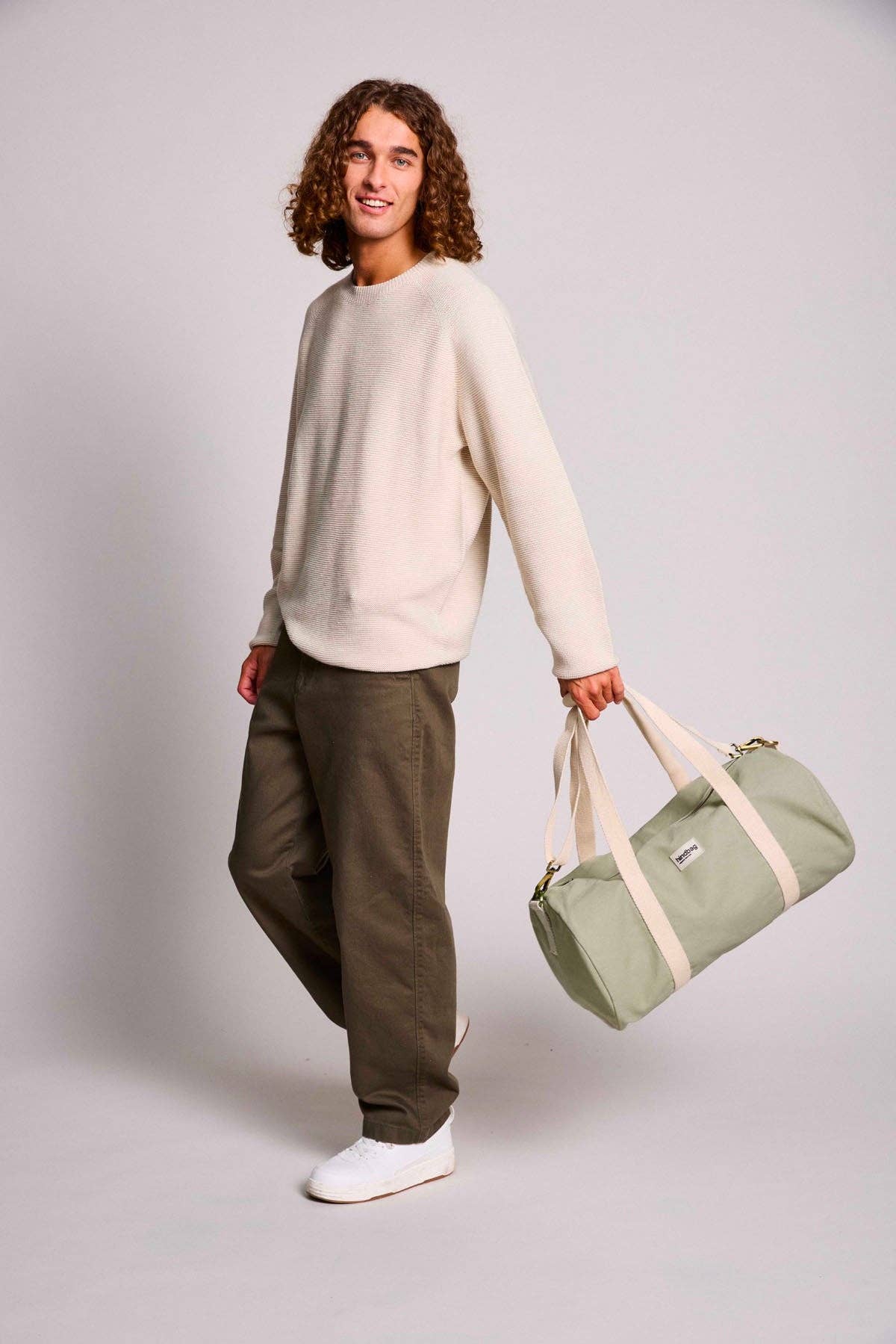 Hindbag – wholesale Weekender bag – women's – Simon Duffel Bag Clay Green1