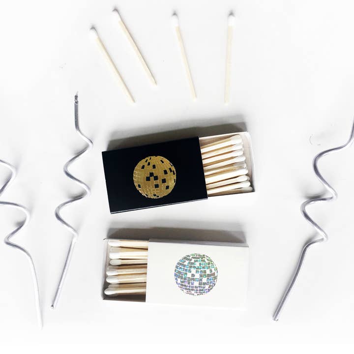 Studio Portmanteau - Wholesale Matches - Disco Ball Matchbox | Celebration Matches | Festive Candle