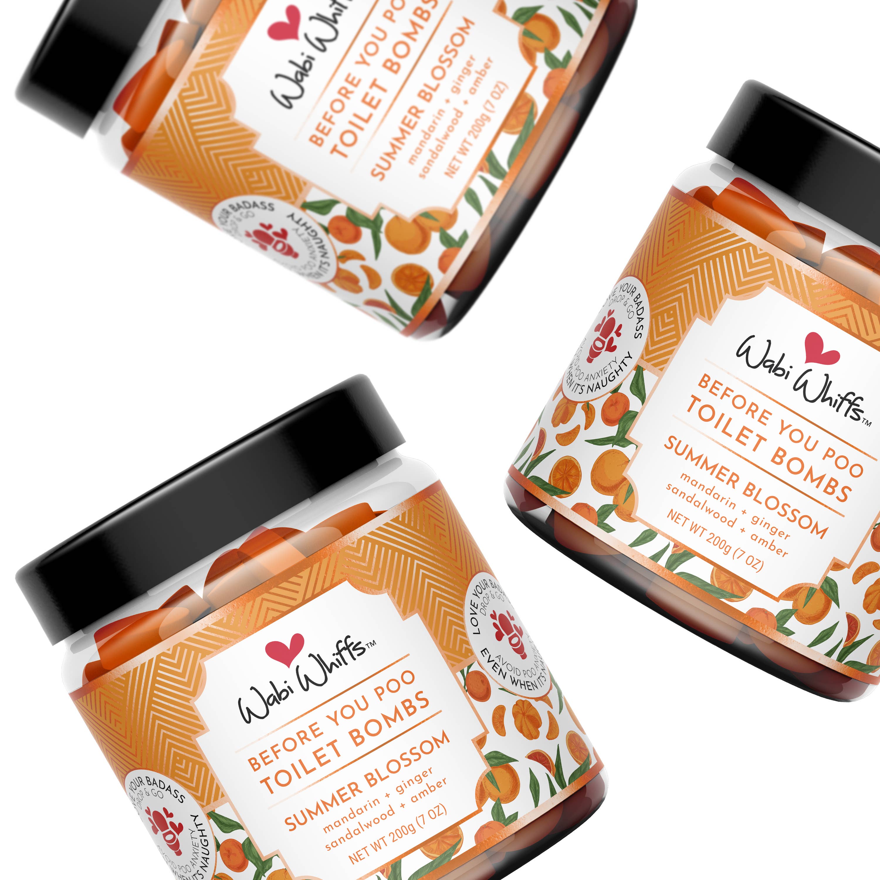 Wabi Whiffs - Vendita all'ingrosso Spray per il bagno - Summer Blossom Fizzing Toilet Bombs da 200 g1