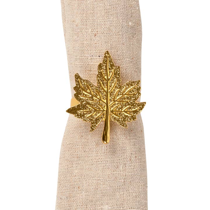 Primitives by Kathy - Wholesale Napkin Ring - Gold Leaf Napkin Ring