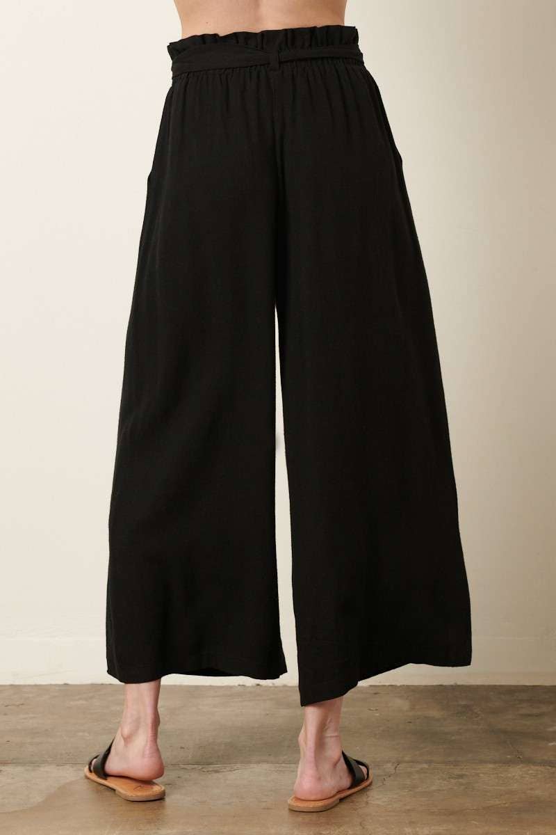 mittoshop - Wholesale Pants - Women's - PAPER BAG TIE DETAIL WIDE LEG PANTS22
